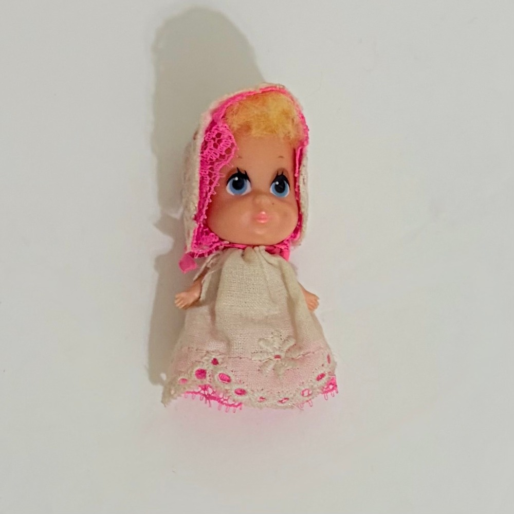 VINTAGE MATTEL LIDDLE KIDDLES Teeter Time Baby Style 3817 1970 Doll Bonnet 2"